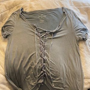 Blue American eagle Top